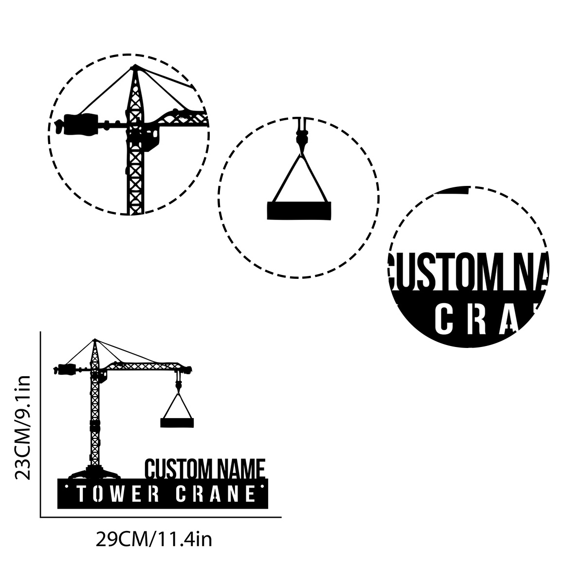 Custom Tower Crane Desk Name P - Heavy Equipment Names 评论和价格