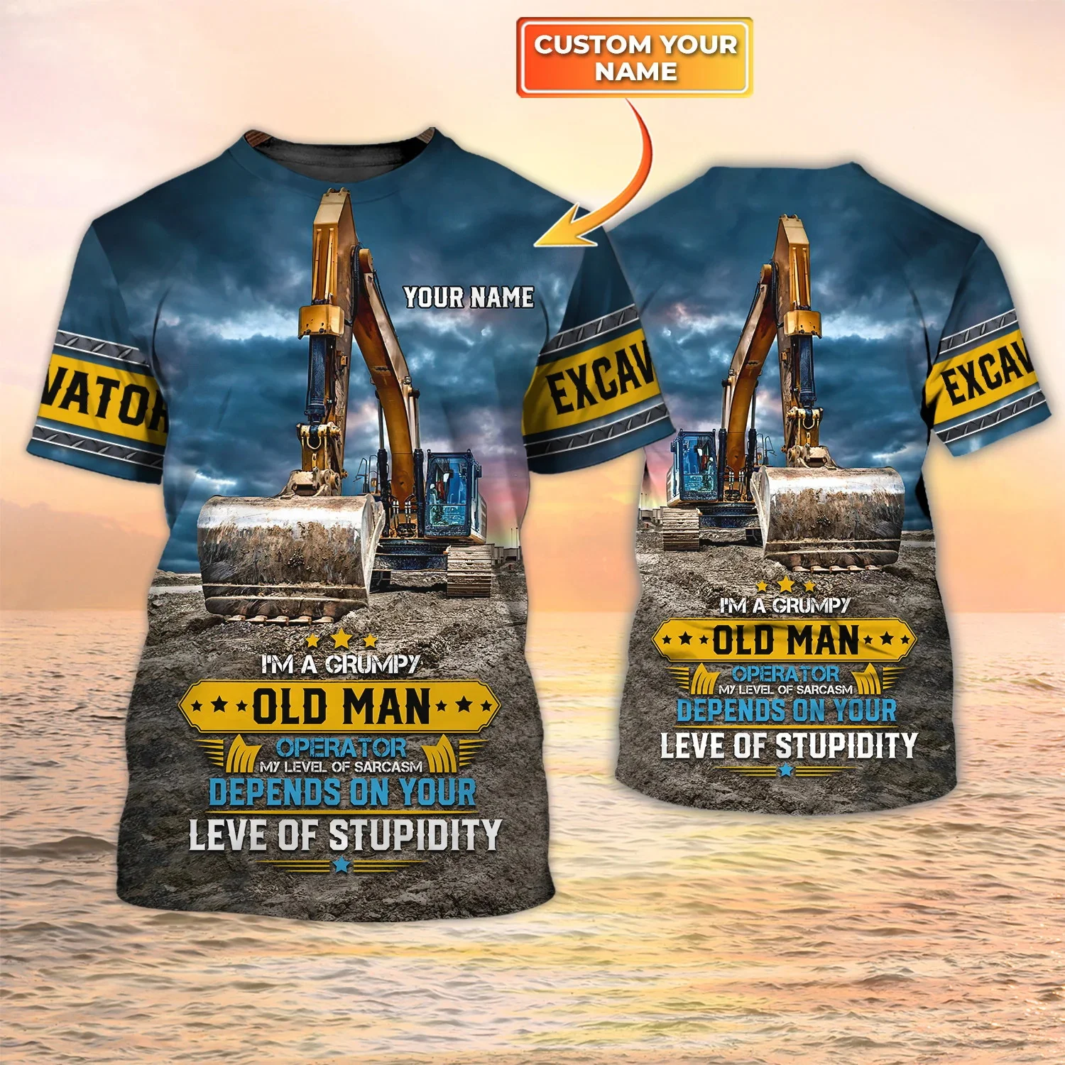 Newest Summer Fashion Men's T- - Heavy Equipment Names 评论和价格