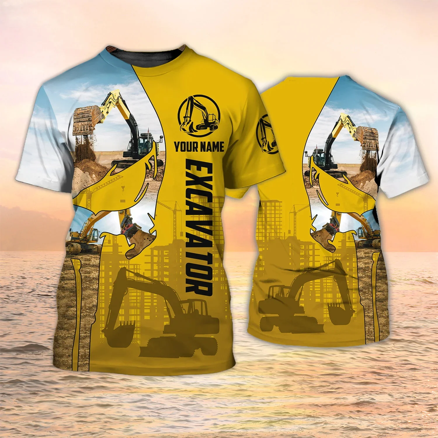 Newest Summer Fashion Men's T- - Heavy Equipment Names 评论和价格