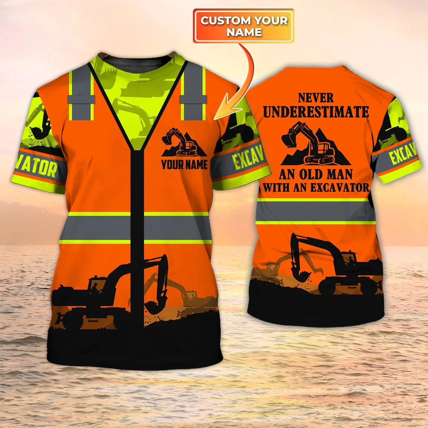 Newest Summer Fashion Men's T- - Heavy Equipment Names 评论和价格